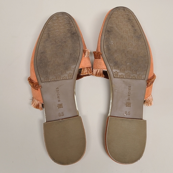 Birdies Ani Coral suede fringe mule slide size 8 1/2 - Picture 8 of 9